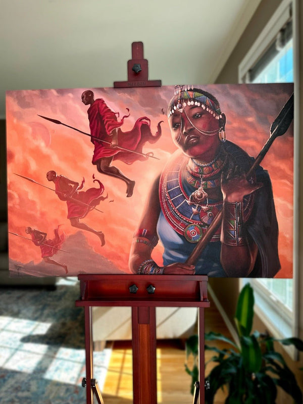 Maasai | Altitude - Art by JahbuPremium Canvas