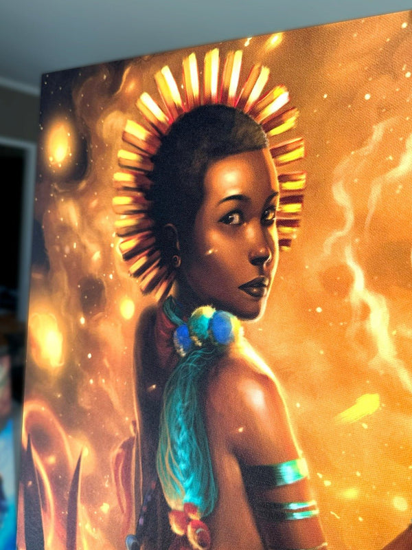 Swazi | Maiden of the Stars - Art by JahbuPremium Canvas