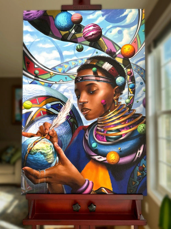 The Ndebele Creator - Art by JahbuPremium Canvas