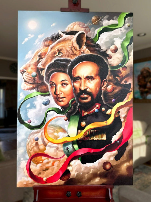 The Pride of Judah - Art by JahbuPremium Canvas