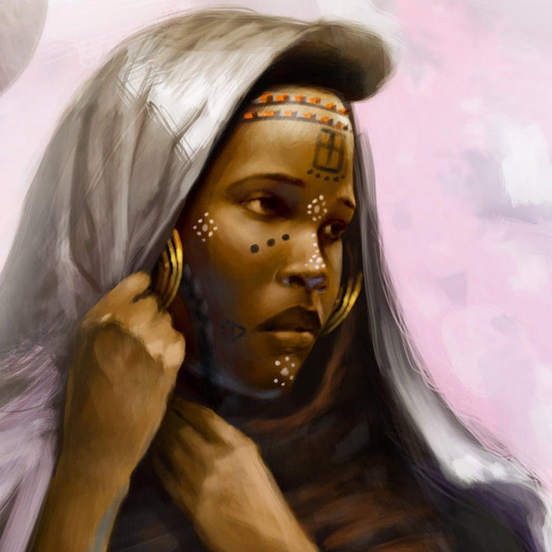 Wodaabe | Mother of Worlds - Art by JahbuPremium Canvas