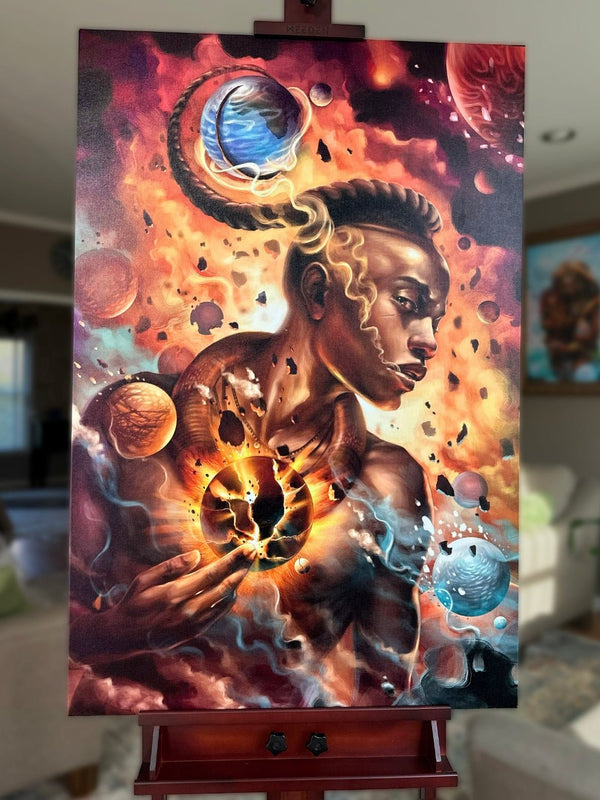 Himba | Destroyer of Worlds - Art by JahbuPremium Canvas
