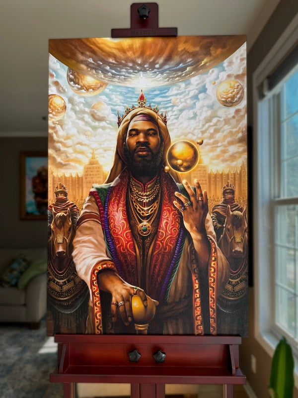 Mansa Musa | Golden Empire - Art by JahbuPremium Canvas