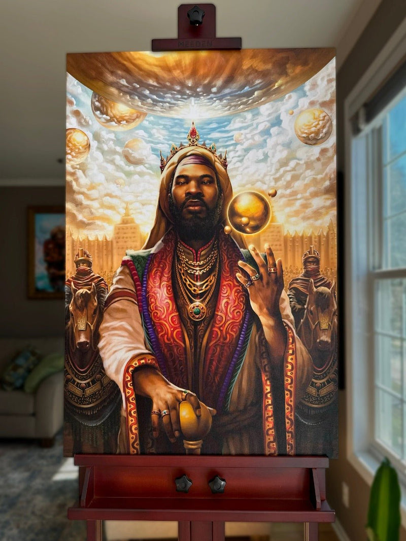 Mansa Musa | Golden Empire - Art by JahbuPremium Canvas