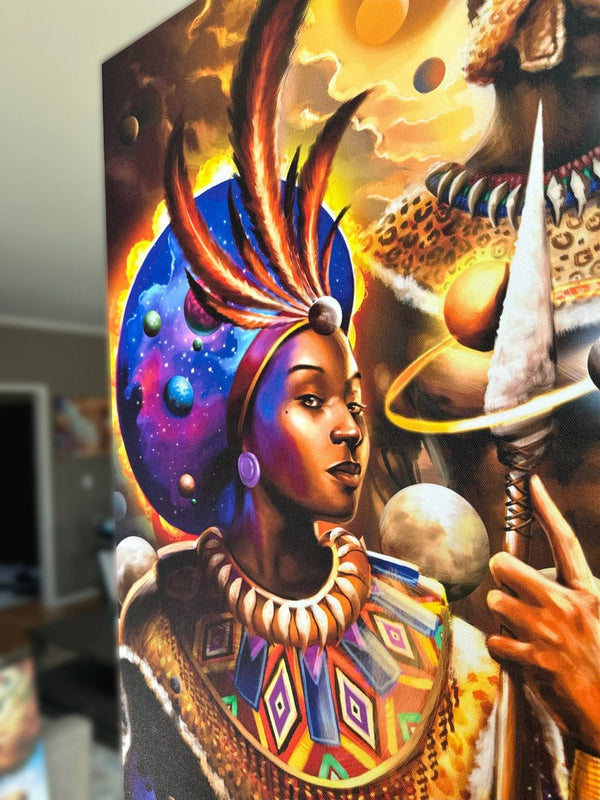 Queen Nandi | Mother of the Zulus - Art by JahbuPremium Canvas