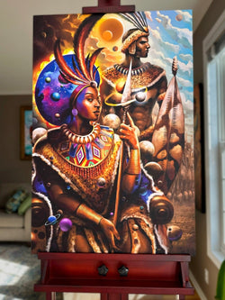 Queen Nandi | Mother of the Zulus - Art by JahbuPremium Canvas