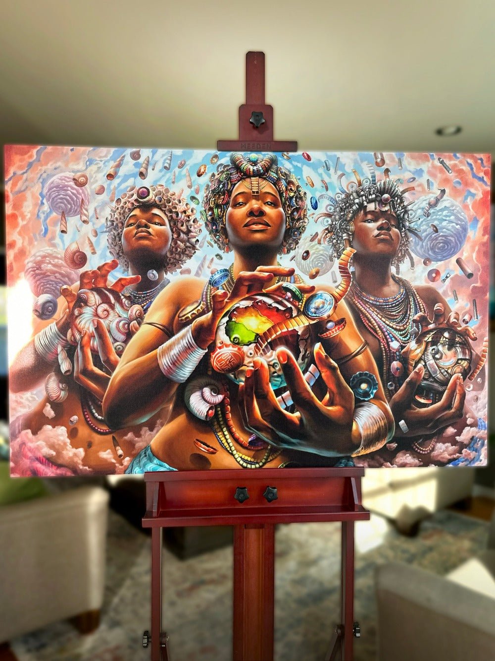 The Dassanech World Makers Canvas – African Wall Art | Art by Jahbu