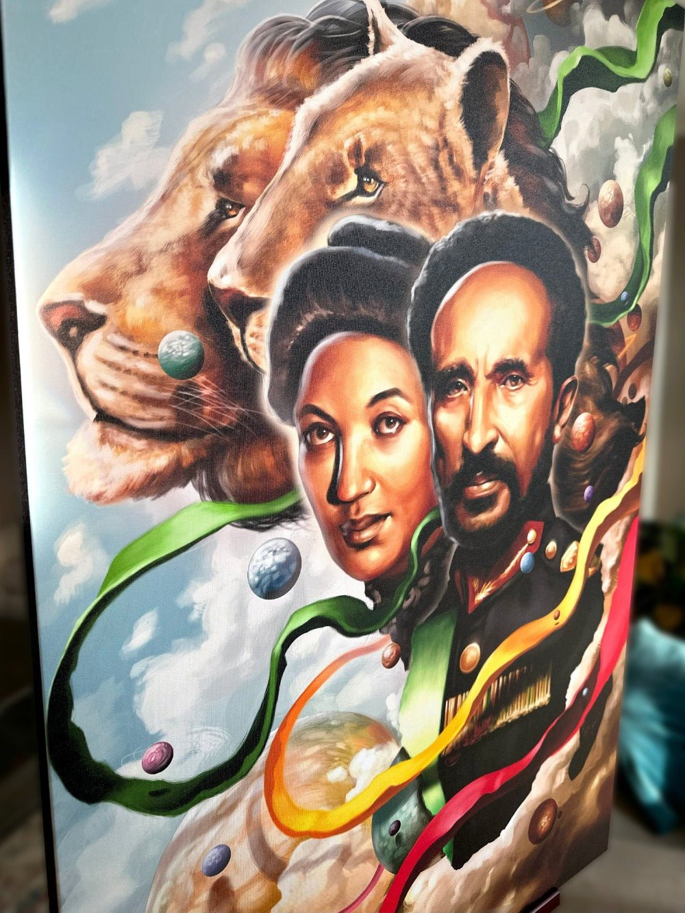 The Pride of Judah - Art by JahbuPremium Canvas